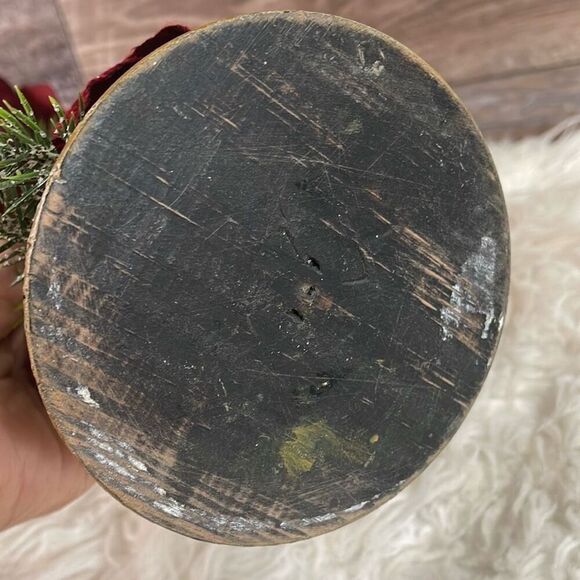 Vintage Rustic Wood Distressed Farmhouse Wooden Country Candlesticks Set - Picture 4 of 7